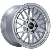 BBS LM 18x10 5x130 ET65 CB71.6 Diamond Silver Center Diamond Cut Lip Wheel - LM266DSPK