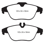 EBC 12-14 Mercedes-Benz C250 (W204) 1.8 Turbo Greenstuff Rear Brake Pads - DP21990