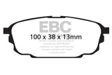 EBC 01-04 Mazda Protege 2.0 (Rear Rotors) Ultimax2 Rear Brake Pads - UD892