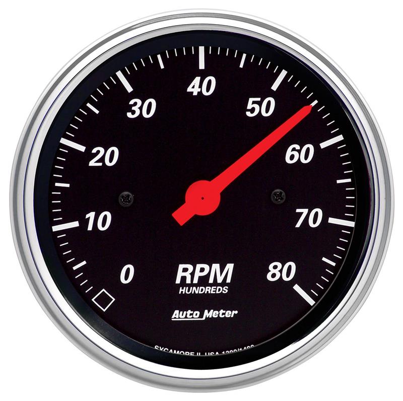 Autometer Designer Black 3-3/8in Electrical 8k RPM In-Dash Tachometer - 1490