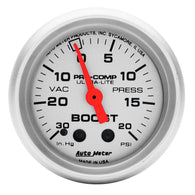 Autometer Ultra-Lite 52mm 20 PSI Mechanical Boost Gauge - 4301