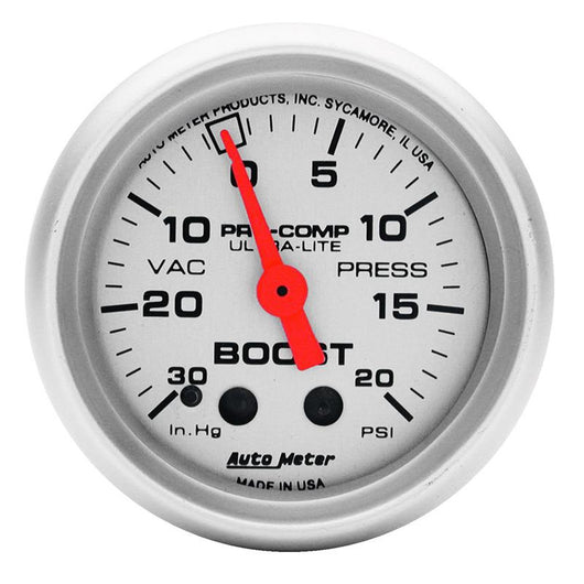 Autometer Ultra-Lite 52mm 20 PSI Mechanical Boost Gauge - 4301