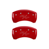 MGP 4 Caliper Covers Engraved Front & Rear Vintage Style/RT Red finish silver ch - 12181SRTRRD
