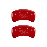 MGP 4 Caliper Covers Engraved Front & Rear Vintage Style/RT Red finish silver ch - 12181SRTRRD