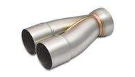 Vibrant 2-1 SS Merge Collectors (3in Inlet Slipover ID 3-1/2in Outlet OD) - Sold Individually - 10361