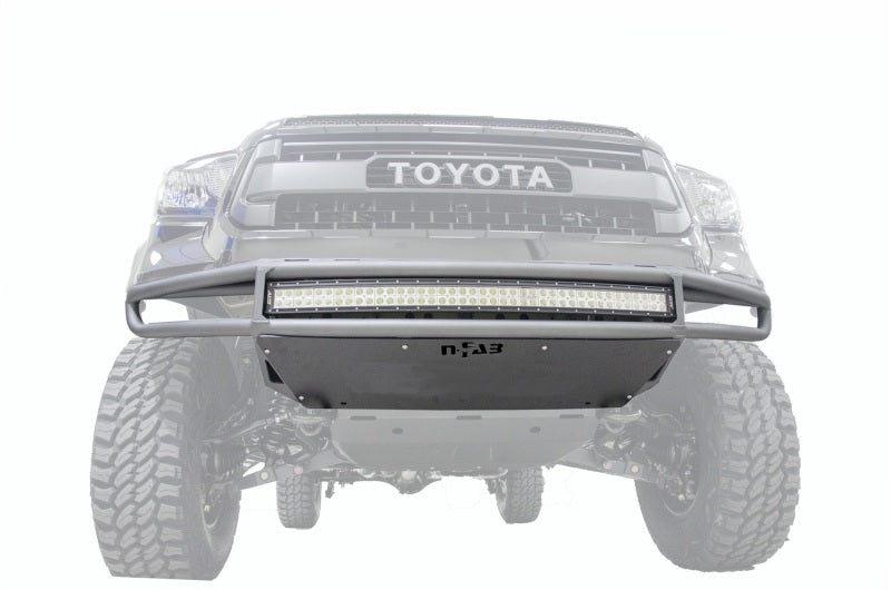N-Fab M-RDS Front Bumper 14-17 Toyota Tundra - Gloss Black w/Silver Skid Plate - T141MRDS