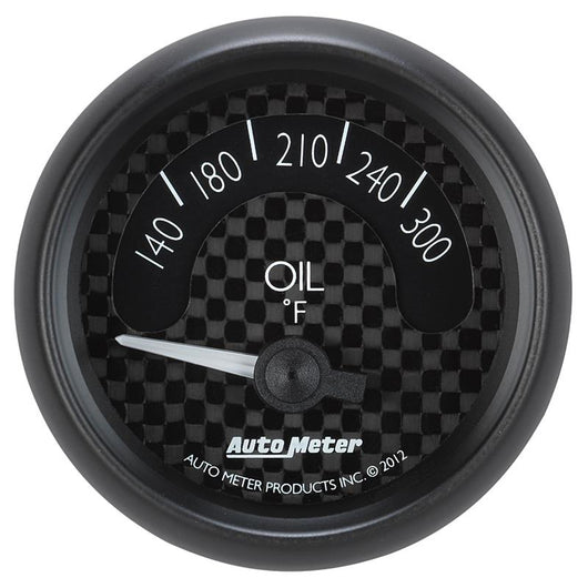 Autometer GT Series 52mm Short Sweep Electronic 140-300 Deg F Oil Temperature - 8048