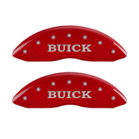 MGP 4 Caliper Covers Engraved Front Buick Engraved Rear Buick Shield Red finish silver ch - 49002SBSHRD