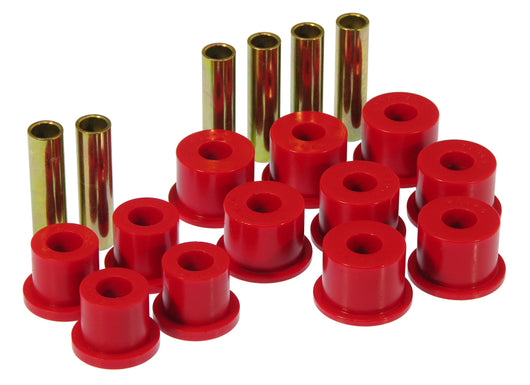 Prothane 88-98 GM 2/4wd Rear Spring & Shackle Bushings - Red - 7-1017