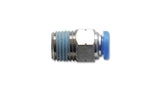 Vibrant Male Straight Pneumatic Vacuum Fitting (1/8in NPT Thread) for use with 5/32in(4mm) OD tubing - 2660