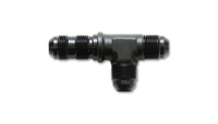 Vibrant -4AN Bulkhead Adapter Tee on Run Fittings - Anodized Black Only - 10625