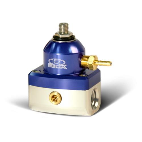 BLOX Racing 3-Port Design Blue/Silver Adjustable Fuel Pressure Regulator - BXFU-00411-BLS