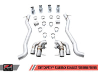 AWE Tuning 18-19 BMW M5 (F90) 4.4T AWD SwitchPath Axle-back Exhaust - Chrome Silver Tips - 3025-42061