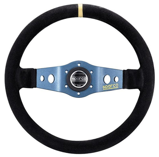 Sparco Strwhl Safari L555 Suede Blk/B - 015TSFS1