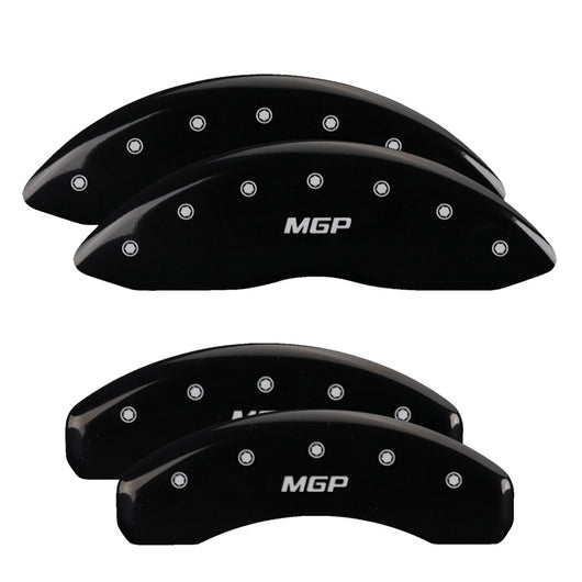 MGP 4 Caliper Covers Engraved F&R MGP Black Finish Silver Characters 11-18 Dodge Durango - 12204SMGPBK