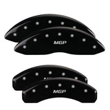 MGP 4 Caliper Covers Engraved Front & Rear MGP Black finish silver ch - 36012SMGPBK