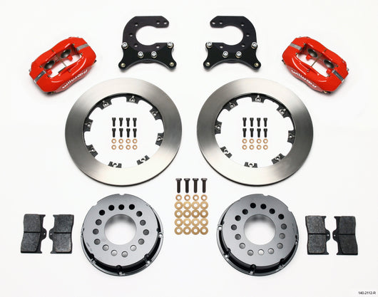 Wilwood Forged Dynalite P/S Rear Kit Red Chev 12 Bolt w C-Clips - 140-2112-R