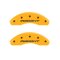 MGP Front set 2 Caliper Covers Engraved Front Insight Yellow finish black ch - 20003FINSYL