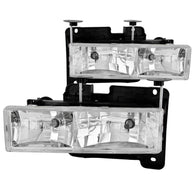 ANZO 1988-1998 Chevrolet C1500 Crystal Headlights Chrome - 111004
