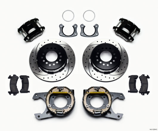 Wilwood D154 P/S Park Brake Kit Drilled New Big Ford 2.50in Offset - 140-12209-D