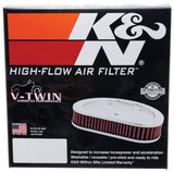 K&N Replacement Air Filter 7.125in L x 5.688in W x 1.625in H for Harley Davidson - HD-1611