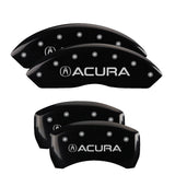 MGP 4 Caliper Covers Engraved Front & Rear MGP Black finish silver ch - 39004SMGPBK
