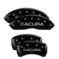 MGP 4 Caliper Covers Engraved Front & Rear Acura Black finish silver ch - 39018SACUBK
