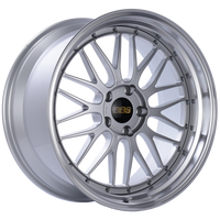 BBS LM 20x10 5x120 ET20 Diamond Silver Center Diamond Cut Lip Wheel -82mm PFS/Clip Required - LM226DSPK