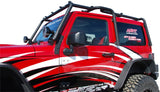 MBRP 07-10 Jeep Wrangler JK Front Roof Rack Extension (2 Door) Black Coated - 131040