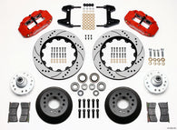 Wilwood Narrow Superlite 6R Front Hub Kit 14.00in Drill Red 74-80 Pinto/Mustang II Disc Spindle only - 140-9802-DR