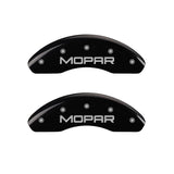MGP 4 Caliper Covers Engraved Front & Rear MOPAR Black finish silver ch - 32023SMOPBK