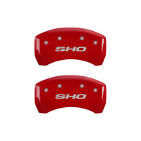 MGP 4 Caliper Covers Engraved Front & Rear SHO Yellow finish black ch - 10222SSHOYL