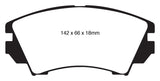 EBC 10+ Buick Allure (Canada) 3.0 Greenstuff Front Brake Pads - DP22014