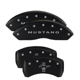 MGP 4 Caliper Covers Engraved Front & Rear MGP Black finish silver ch - 10200SMGPBK