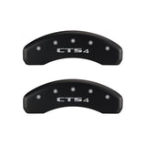 MGP 4 Caliper Covers Engraved Front Cursive/Cadillac Engraved Rear CTS4 Red finish silver ch - 35013SCT4RD