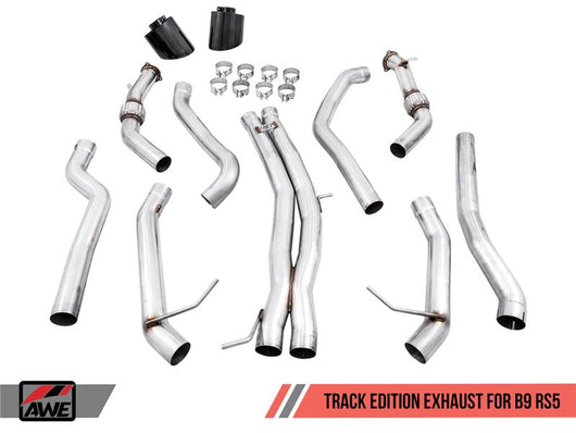 AWE Tuning Audi B9 RS5 Track Edition Exhaust w/ Diamond Black RS Tips - 3020-33058