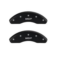 MGP 4 Caliper Covers Engraved F & R 100 Anniversary Red Finish Silver Char 2019 Chevrolet Colorado - 14235SBANRD
