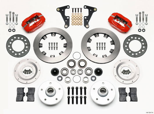 Wilwood Forged Dynalite Front Kit 11.75in Red 40-52 Oldsmobile - 140-12617-R