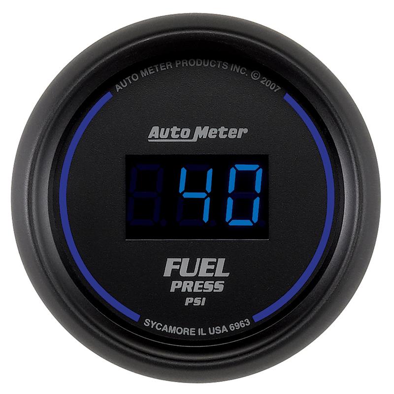 Autometer 52.4mm 1-100 PSI Black Digital Fuel Pressure Gauge - 6963