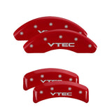 MGP 4 Caliper Covers Engraved Front & Rear MGP Red finish silver ch - 20002SMGPRD
