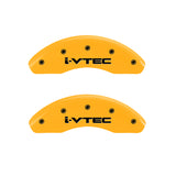 MGP 2 Caliper Covers Engraved Front I-Vtec Yellow Finish Black Characters 2009 Honda Civic - 20143FIVTYL