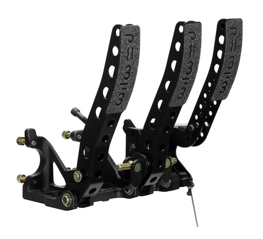 Wilwood Pedal Assembly Floor Mount-Brake Clutch & Throttle w/ Throttle Linkage - 340-12411