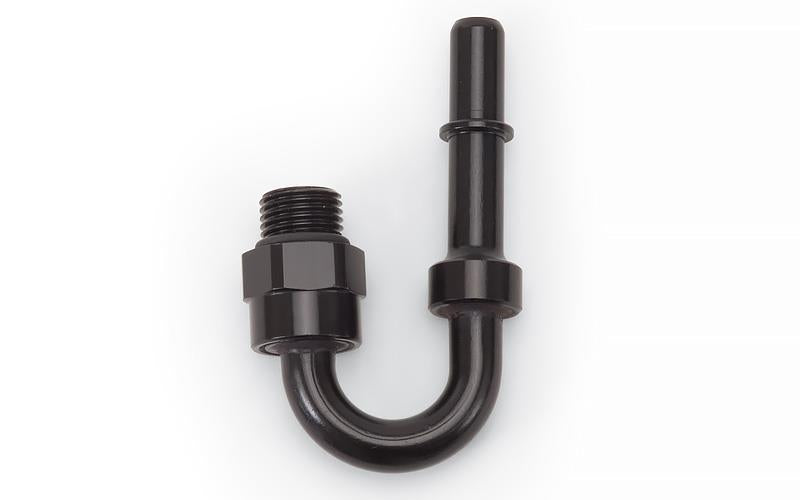 Russell Performance Adapter Fitting 3/8in SAE Quick Disconnect 180 DEG - Blk - 644043