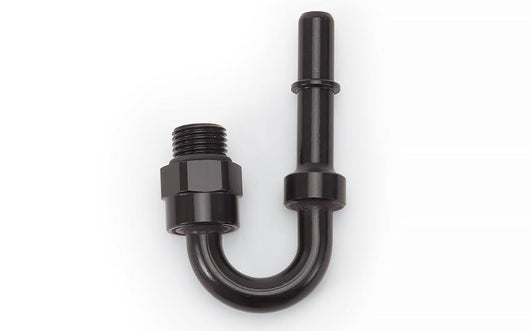 Russell Performance Adapter Fitting 3/8in SAE Quick Disconnect 180 DEG - Blk - 644043
