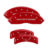 MGP 4 Caliper Covers Engraved Front & Rear MGP Red finish silver ch - 10090SMGPRD