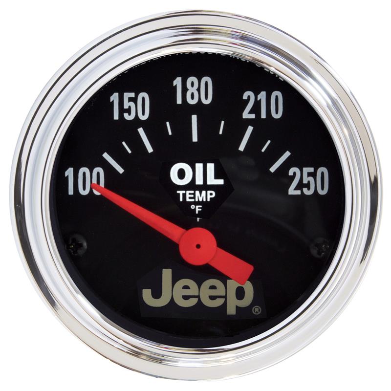 Autometer Jeep 52.4mm Short Sweep Electronic 100-250 Def F Transfer Case Temperature Gauge - 880430