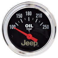 Autometer Jeep 52.4mm Short Sweep Electronic 100-250 Def F Transfer Case Temperature Gauge - 880430