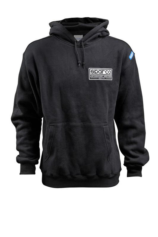 Sparco Swtshrt Hooded Heritage Blk Lr - SP03200NR3L