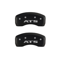 MGP 4 Caliper Covers Engraved Front Cadillac Engraved Rear ATS Red finish silver ch - 35023SATSRD