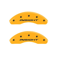 MGP Front set 2 Caliper Covers Engraved Front Insight Yellow finish black ch - 20003FINSYL